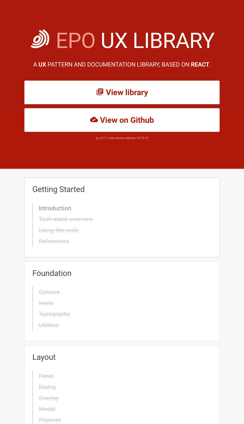 EPO UX Pattern Library